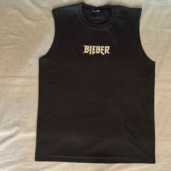 Justin Bieber Sorry Purpose Tour Sleeveless Tee Shirt 100% Cotton - Picture 1 of 5
